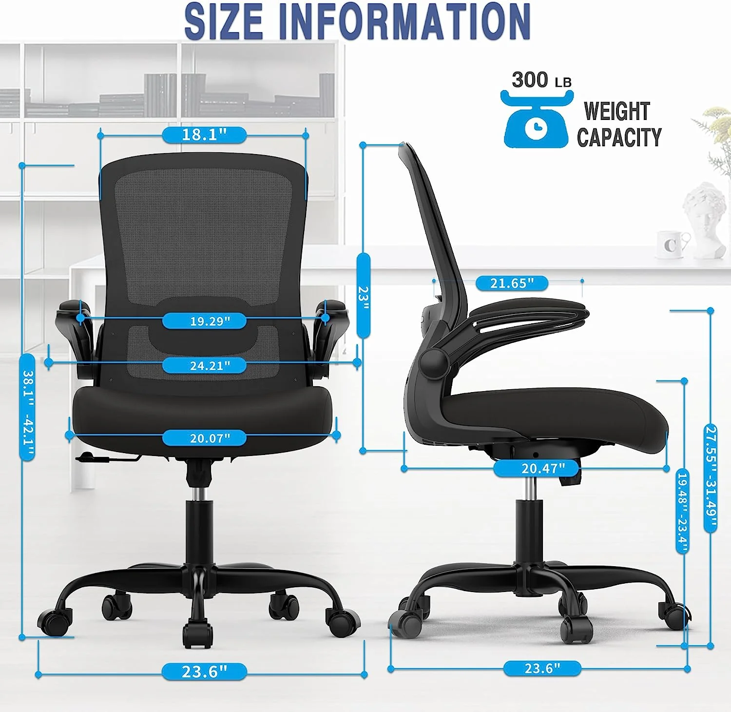 Mimoglad Ergonomic Office Chair with Lumbar Support