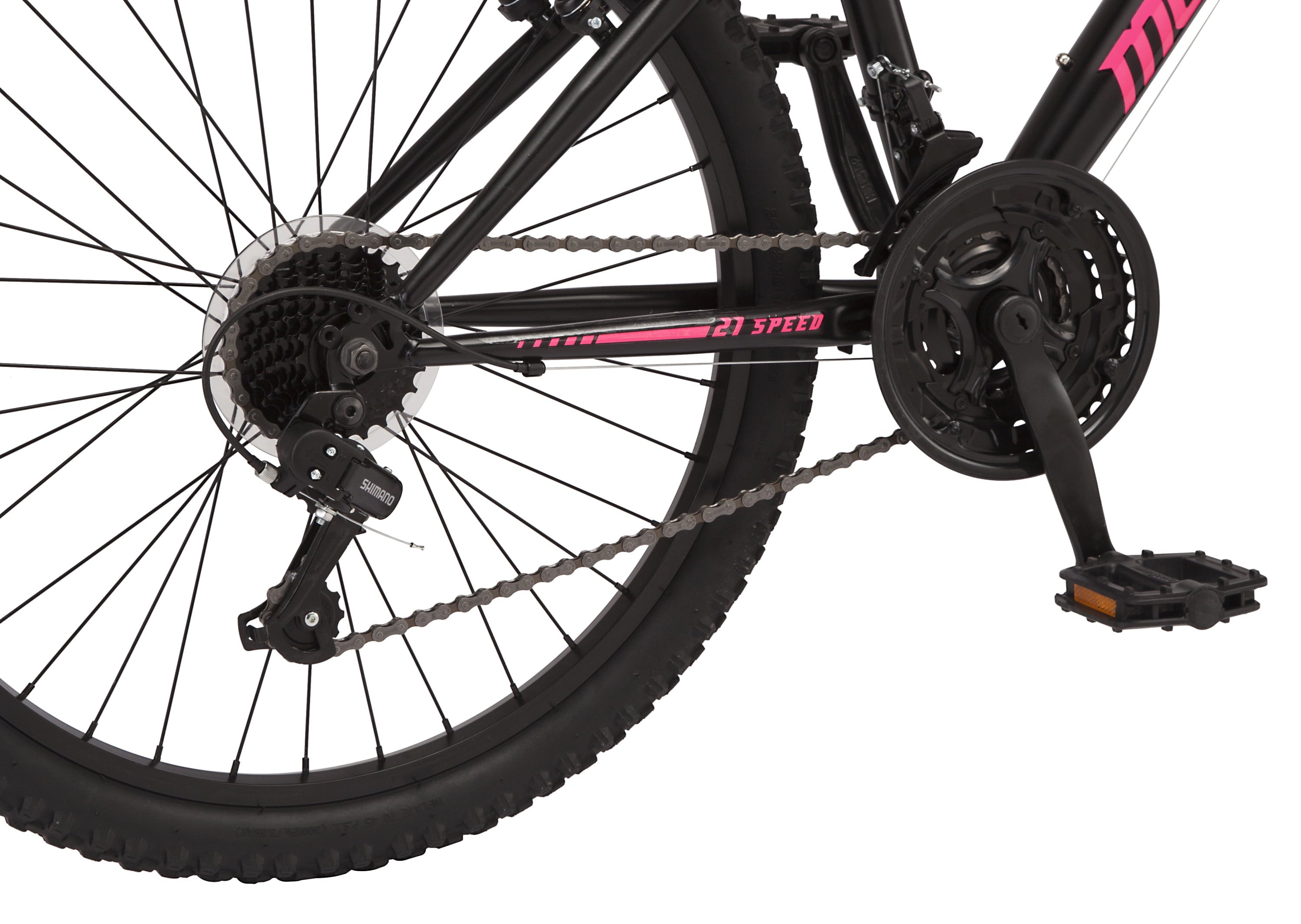 24-in. Excursion Unisex Mountain Bike. Black. 21 Speeds