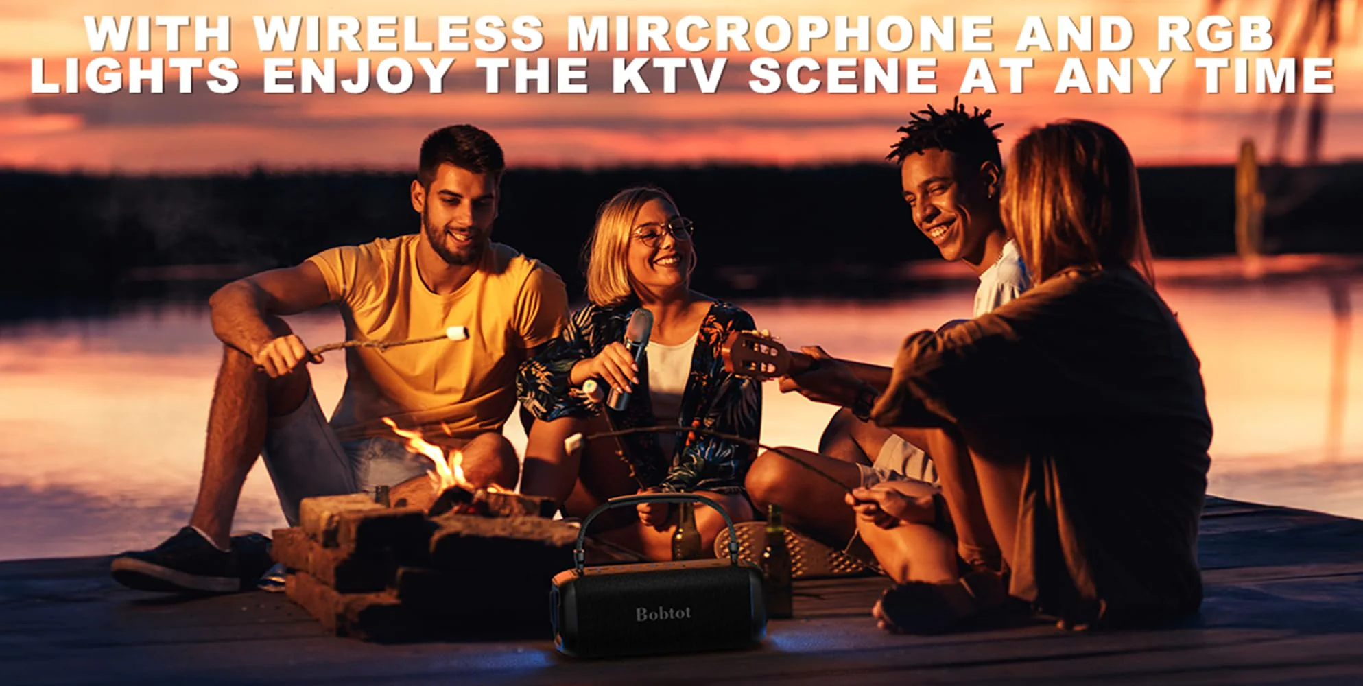 Bobtot Bluetooth Speaker Portable Waterproof Speakers