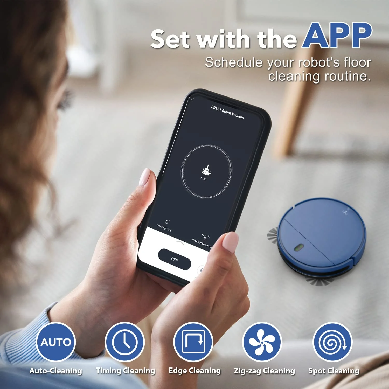 ZCWA 2 in 1 Robot Vacuum and Mop Combo