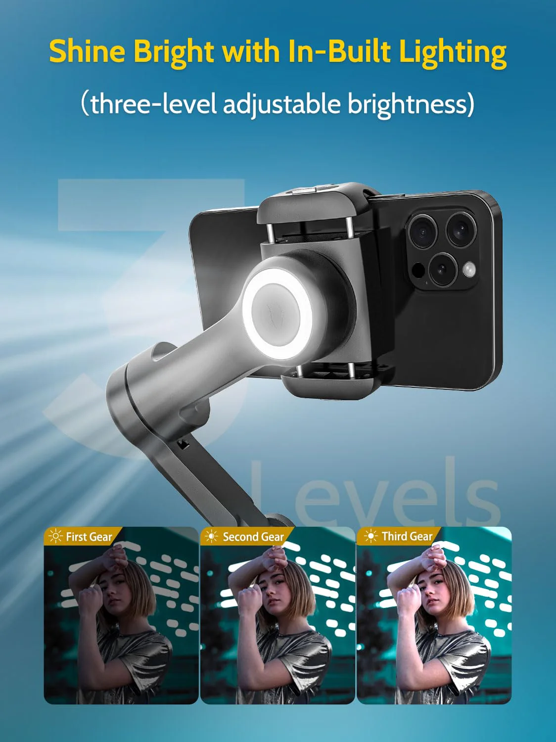 AOCHUAN Gimbal Stabilizer for Smartphone w/Wireless Charging