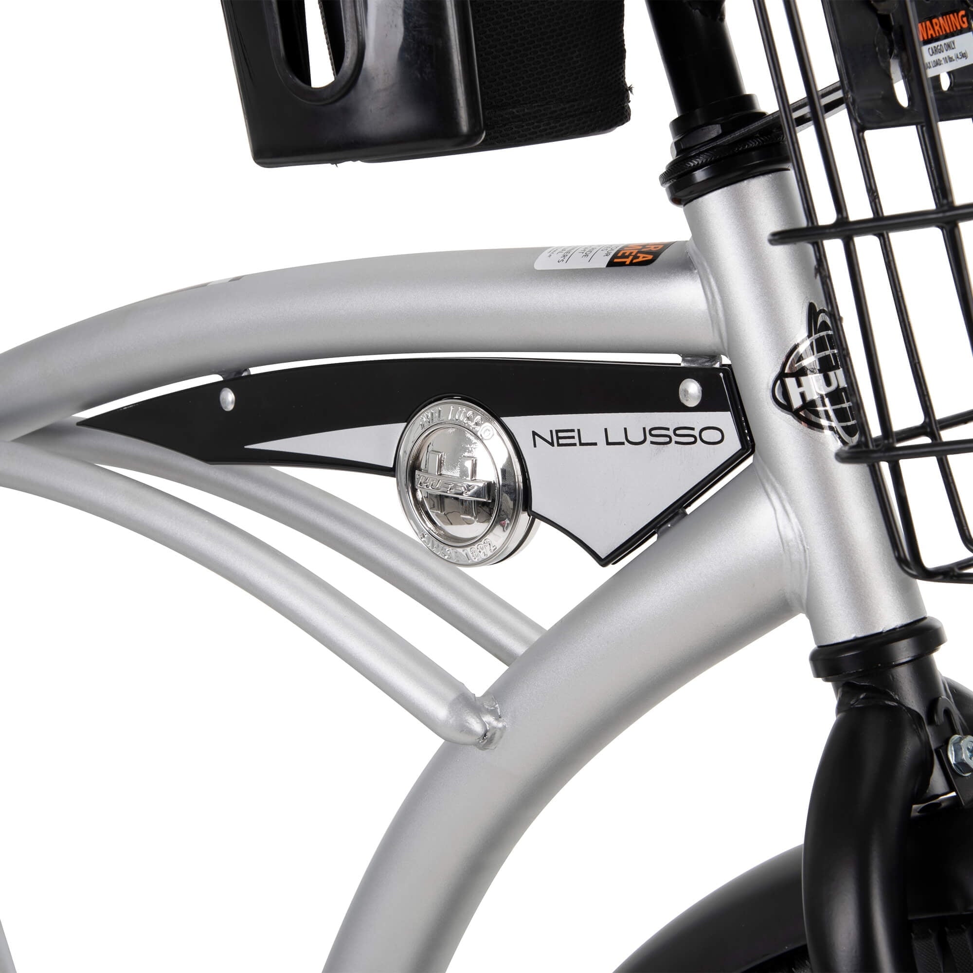 26 In. Nel Lusso Men¡¯s Beach Cruiser Bike. Silver