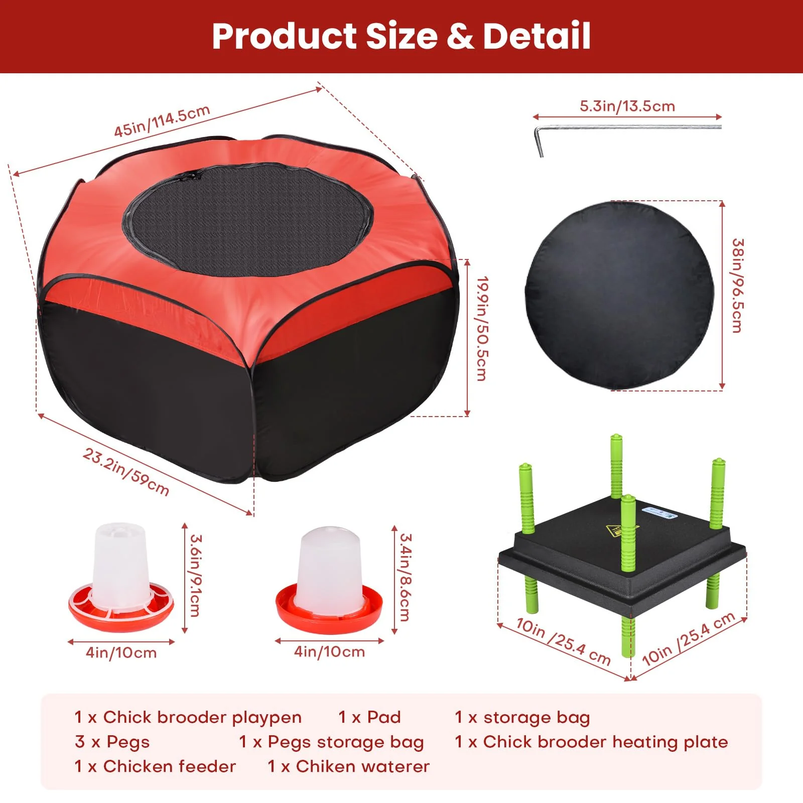 Tetuga Chicken Brooder Box for Chick Starter Kit