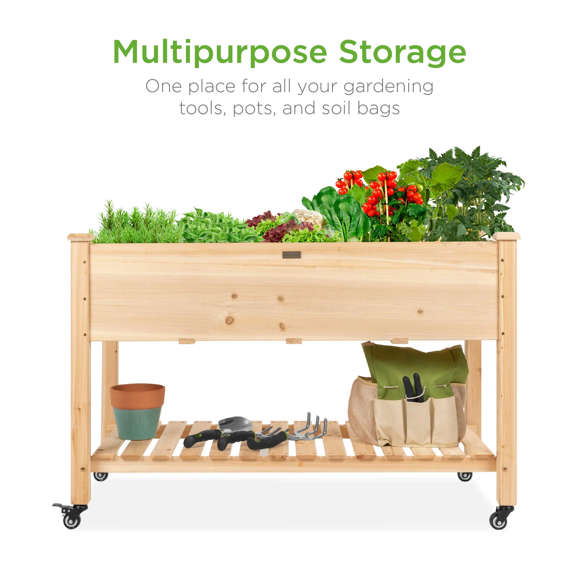 Best Choice Products Raised Garden Bed 48x24x32