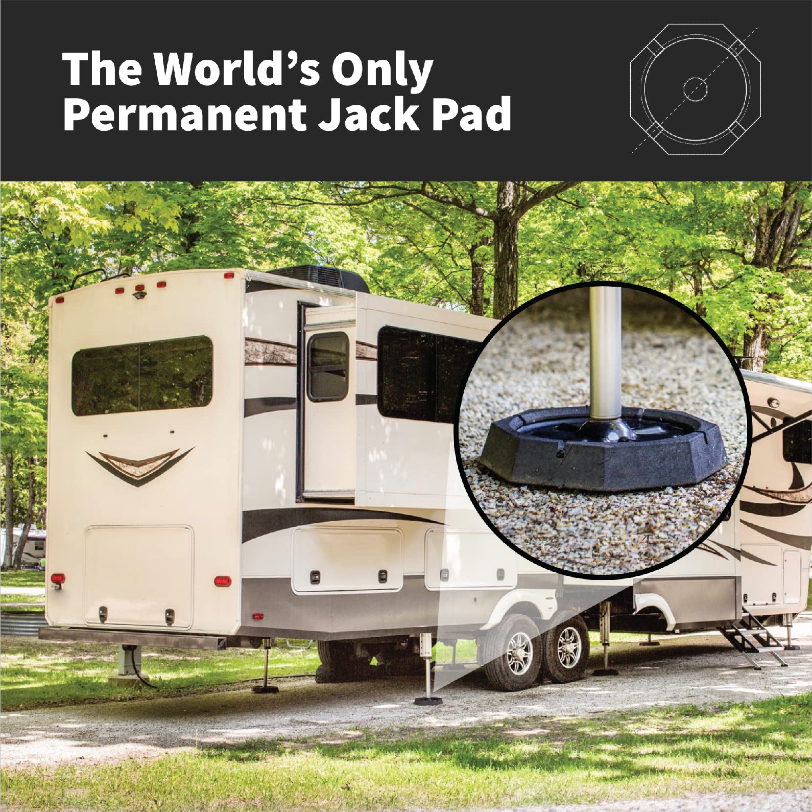 SnapPad Xtra 9 RV Round Leveling Jack Pads 6-Pack