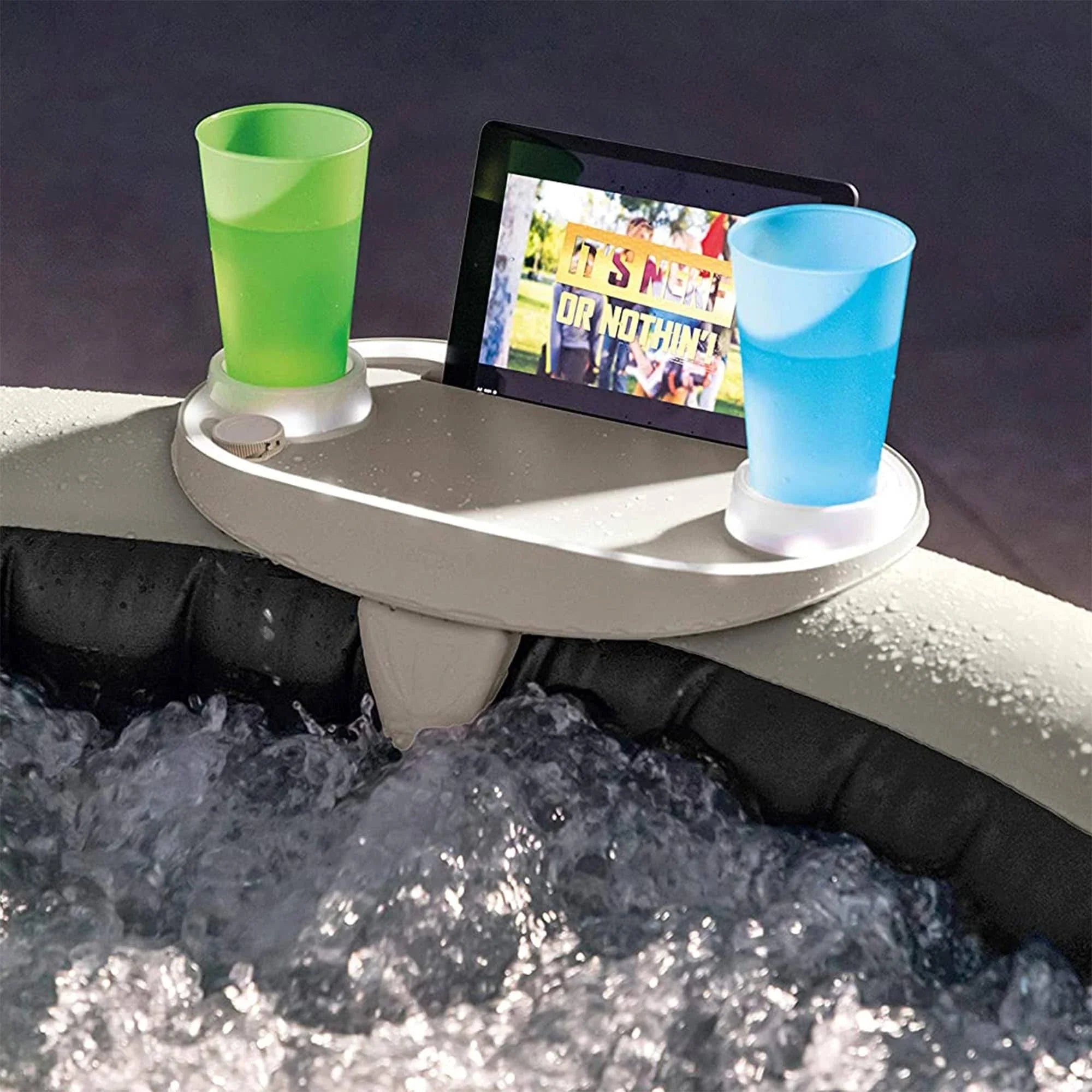 Intex PureSpa Plus Portable Inflatable Hot Tub. 77 x 28. with Phone Spa Tray - MadeInUSA