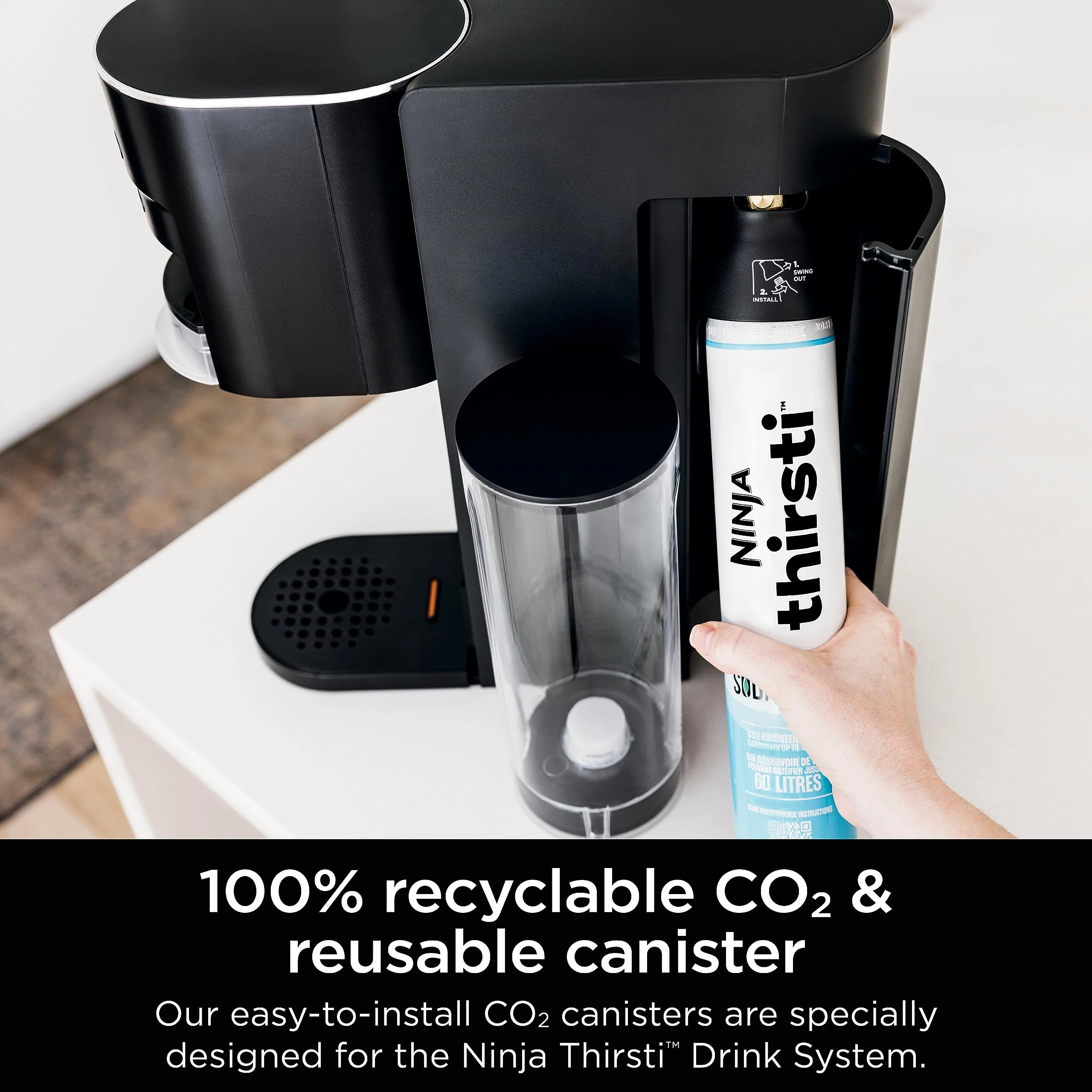Ninja 60L Thirsti Drink System. Soda Maker. Carbonated Water Machine