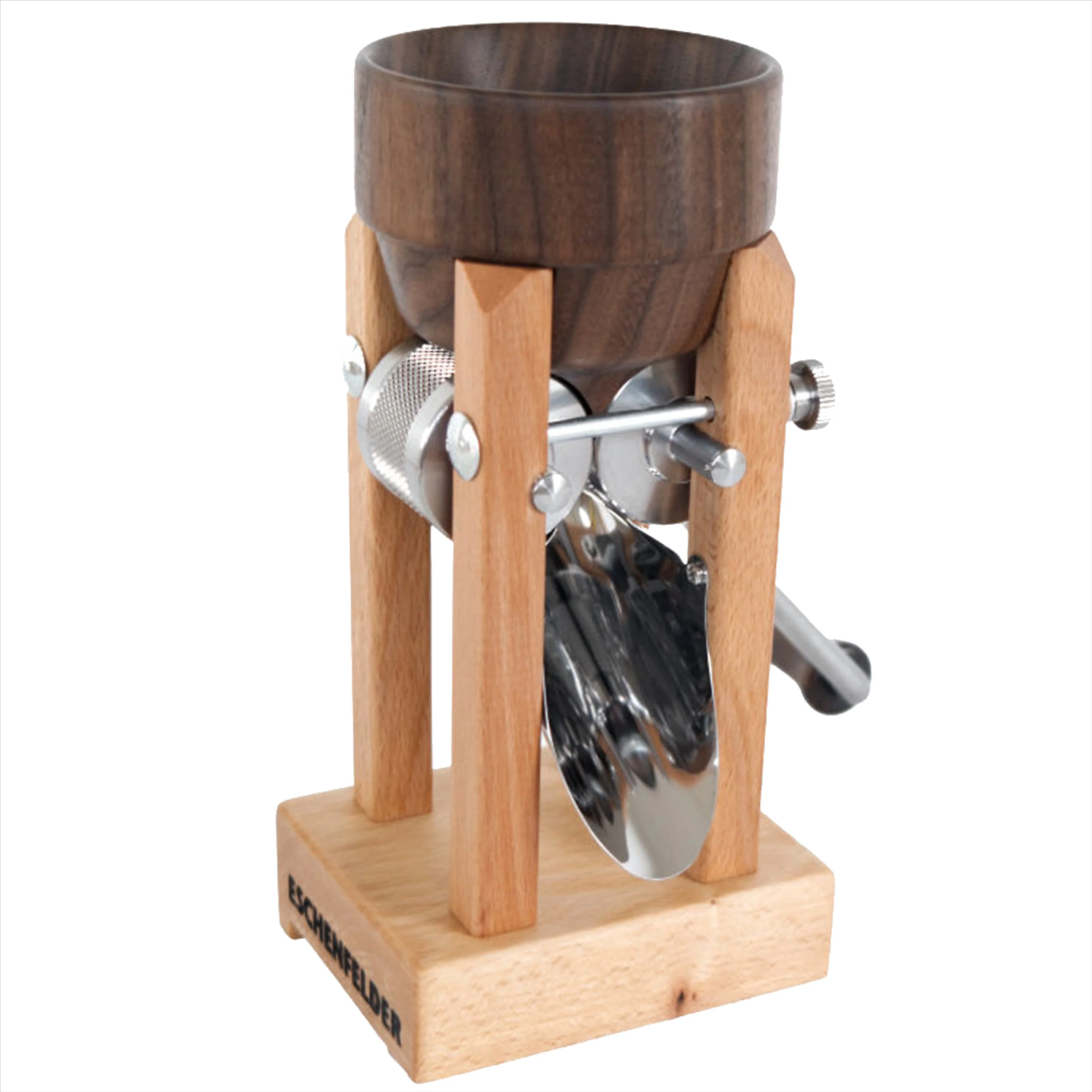 Eschenfelder Grain Flaker. Table Model. Wooden Funnel
