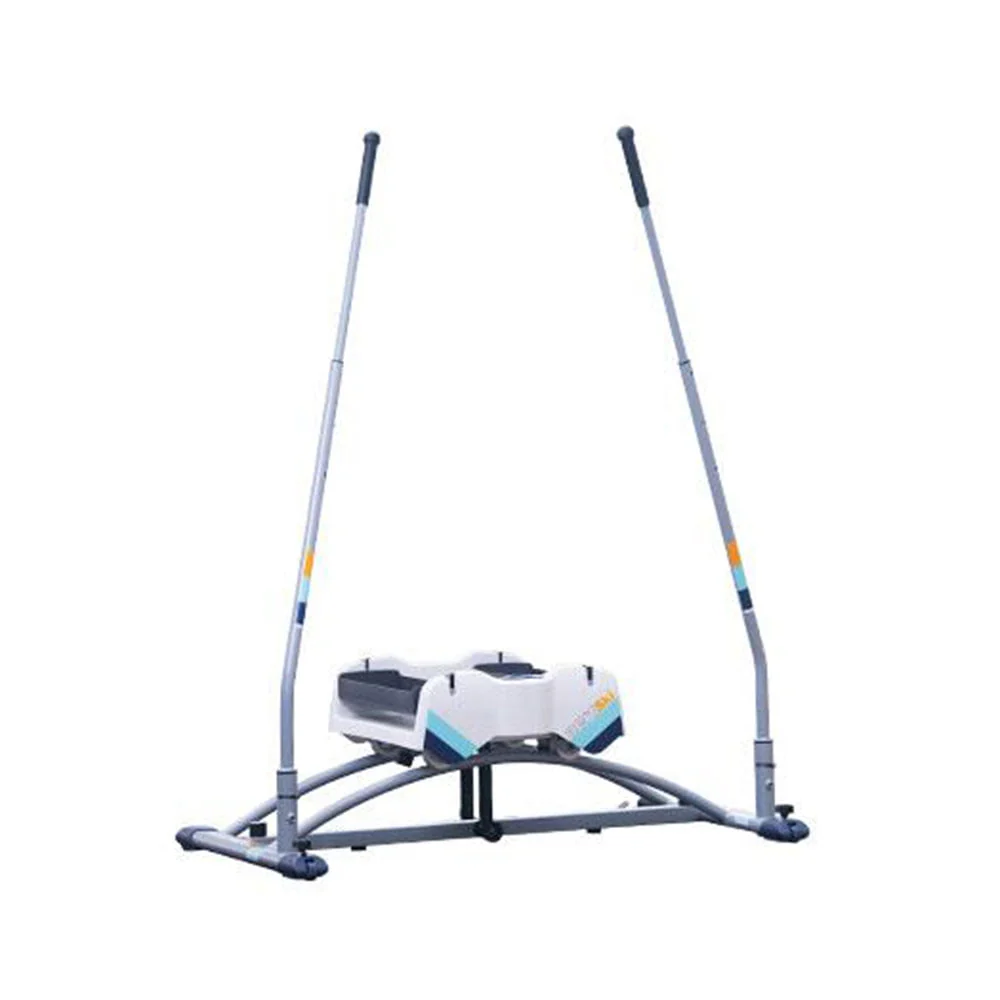 Aeroski 2.0 Ski Fitness Workout Machine with Recoil Spring Resistance. Gray