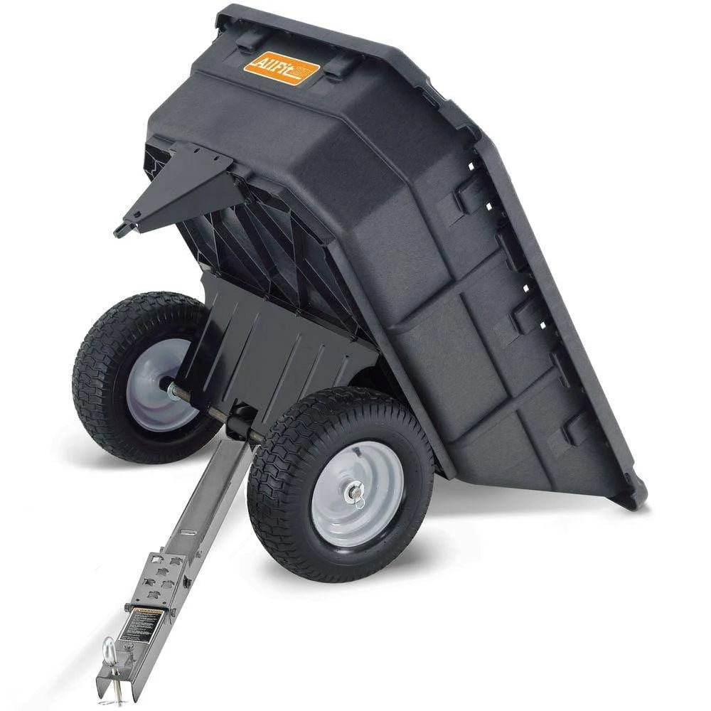 AllFitHD 12.5 Cu. ft. 1000 lb. Capacity Poly Swivel Dump Cart - MadeInUSA