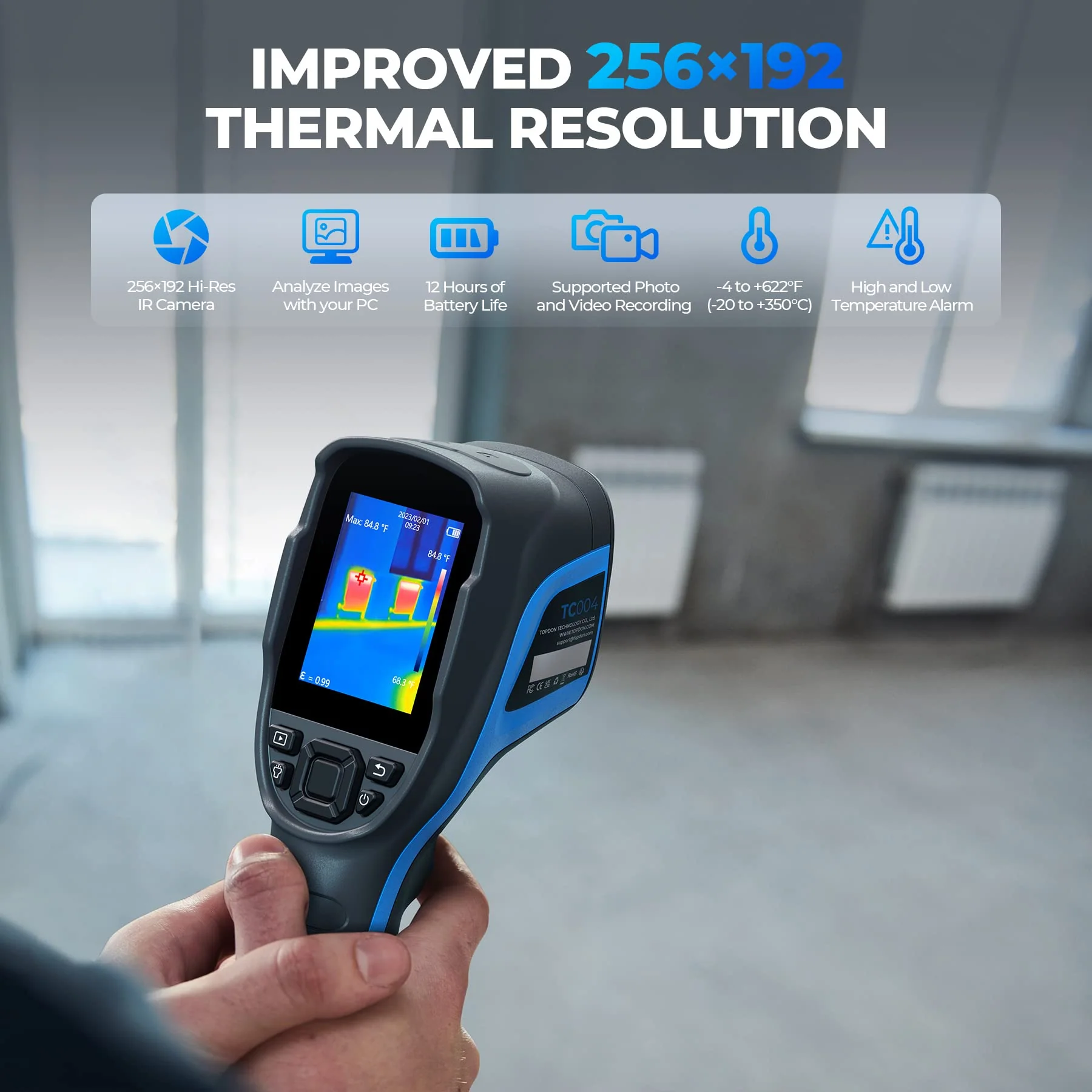 TOPDON Thermal Imaging Camera. 256 x 192 IR High Resolution