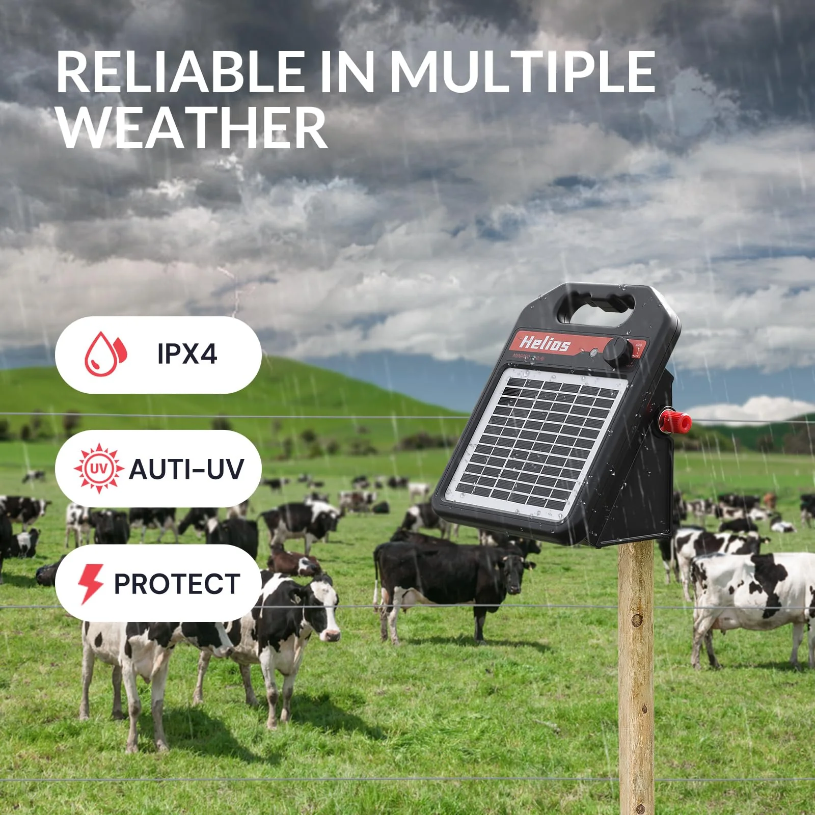 ANDMON MINI400 30 Miles Solar Electric Fence Charger