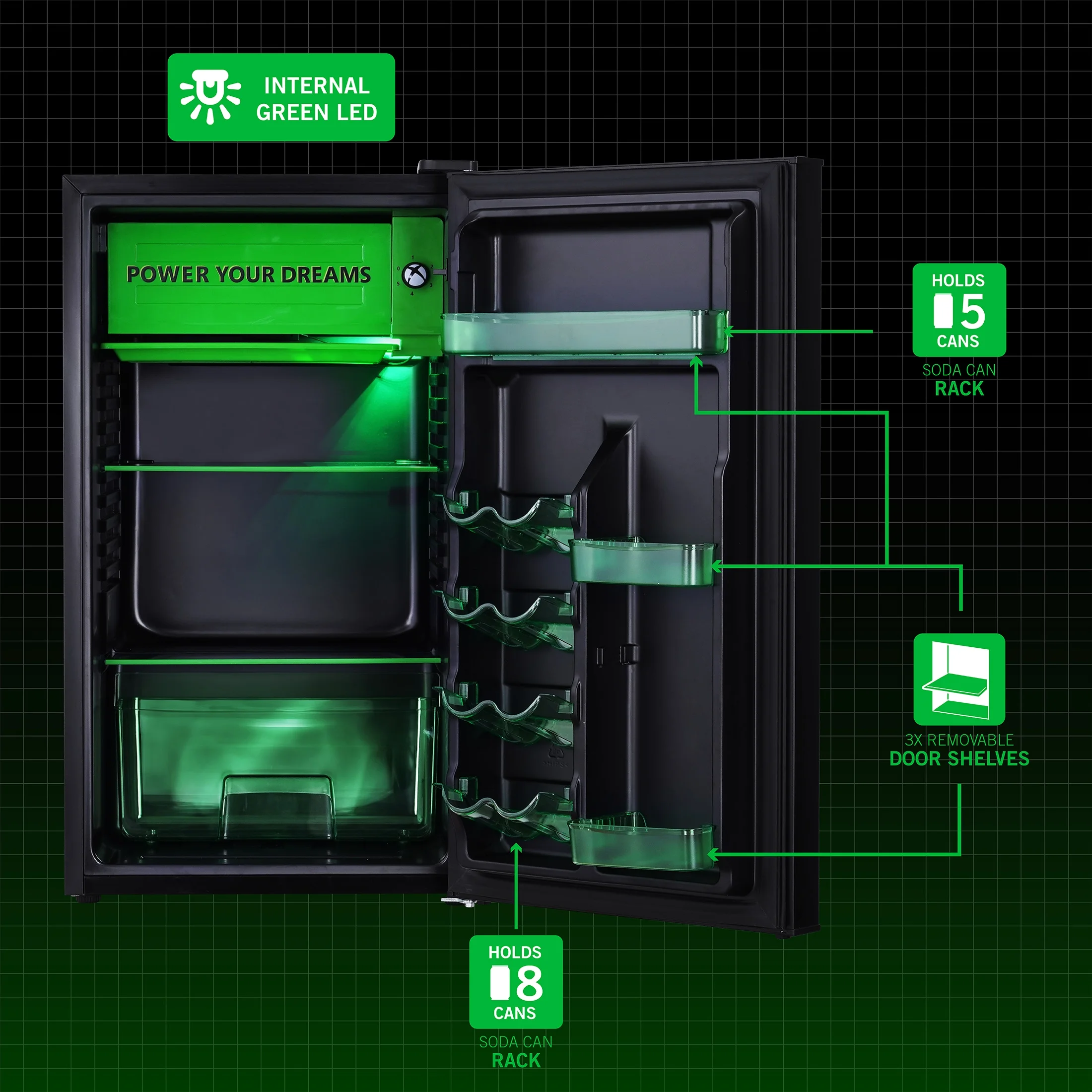 XBOX 3.2CF 1D FRIDGE - MadeInUSA